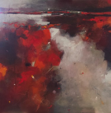 Malerei mit dem Titel "'Fantasy Landscape…" von Jan Aanstoot, Original-Kunstwerk, Öl Auf Andere starre Platte montiert