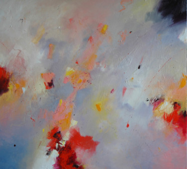 Painting titled "'Happiness6'" by Jan Aanstoot, Original Artwork, Oil Mounted on Aluminium