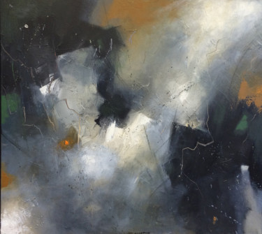 Pittura intitolato "'Abstract Landscape'" da Jan Aanstoot, Opera d'arte originale, Olio