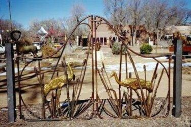 Sculpture titled ""Sandhill Crane Gat…" by Jan And Jo Moore, Original Artwork, Metals