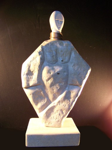 Escultura intitulada "La Boheme---Limesto…" por Jan And Jo Moore, Obras de arte originais, Pedra
