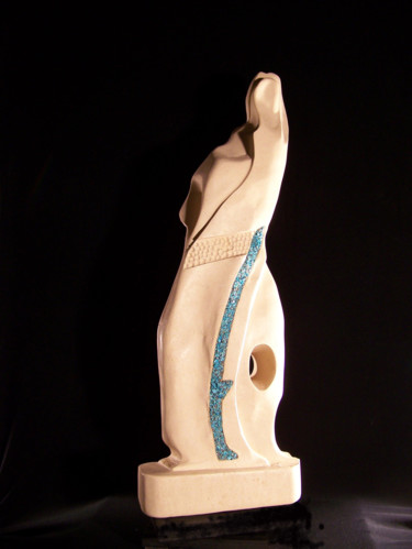 Sculpture intitulée "Look Homeward-- Sto…" par Jan And Jo Moore, Œuvre d'art originale, Pierre