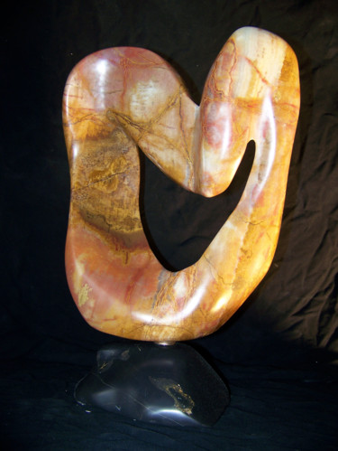 Sculpture titled "Overture--Rose Onyx…" by Jan And Jo Moore, Original Artwork, Stone