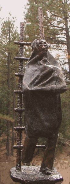 Rzeźba zatytułowany „"CHACO: LAST SPEAKE…” autorstwa Jan And Jo Moore, Oryginalna praca, Metale