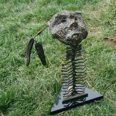 Skulptur mit dem Titel ""TWO COUPS", BRONZE…" von Jan And Jo Moore, Original-Kunstwerk, Metalle