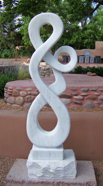 Sculpture titled "Rhapsody in White" by Jan And Jo Moore, Original Artwork, Stone