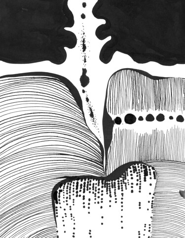 Disegno intitolato "Coincidences 49" da Jan Astner, Opera d'arte originale, Inchiostro