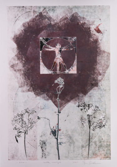 Estampas & grabados titulada "Eden" por Jan Bosak, Obra de arte original, Monotipia
