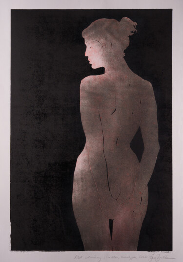 Incisioni, stampe intitolato "Reversed nude" da Jan Bosak, Opera d'arte originale, Monotipo