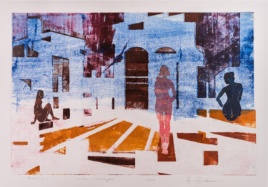 Отпечатки и Гравюры под названием "City" - Jan Bosak, Подлинное произведение искусства, Монотип