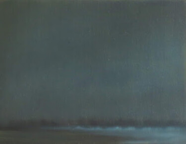 Painting titled "Dark Sea VI" by Jan De Vleeschauwer, Original Artwork, Oil Mounted on Wood Stretcher frame