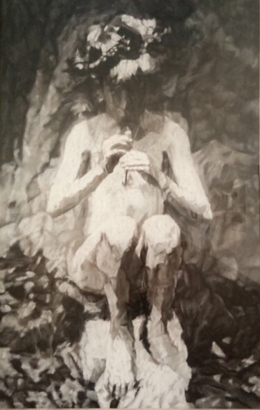 제목이 "Untitled XI"인 그림 Jan De Vleeschauwer로, 원작, 장편 목재 패널에 장착됨