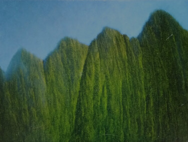 Pintura intitulada "Mountainscape XXI" por Jan De Vleeschauwer, Obras de arte originais, Óleo Montado em Armação em madeira