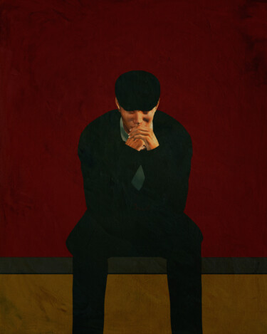 Pittura intitolato "The Thinker" da Jan Keteleer, Opera d'arte originale, Pittura digitale