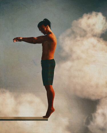 Digital Arts titled "A Man Ready to Dive…" by Jan Keteleer, Original Artwork, 2D Digital Work