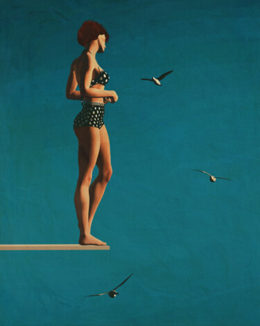 Arte digital titulada "Painting of a woman…" por Jan Keteleer, Obra de arte original, Trabajo Digital 2D