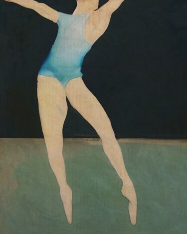 Pittura intitolato "Dancing man in soft…" da Jan Keteleer, Opera d'arte originale, Pittura digitale