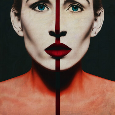 Digital Arts titled "The split woman in…" by Jan Keteleer, Original Artwork, Digital Photography