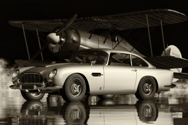 「Aston Martin DB5 -…」というタイトルのデジタルアーツ Jan Keteleerによって, オリジナルのアートワーク, 3Dスカルプティング