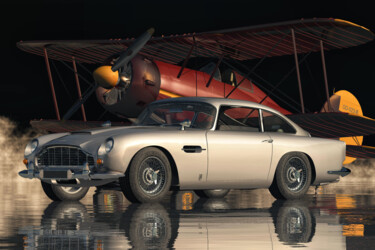 Digital Arts titled "The Aston Martin DB…" by Jan Keteleer, Original Artwork, 3D Modeling