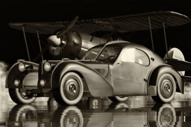 Arts numériques intitulée "Bugatti 57-SC Atlan…" par Jan Keteleer, Œuvre d'art originale, Modélisation 3D