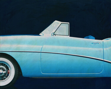Digital Arts titled "Buick Skylark 1956" by Jan Keteleer, Original Artwork, Digital Painting