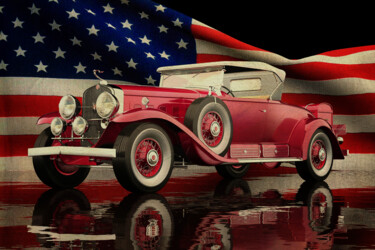Digitale Kunst getiteld "Cadillac V16 Roadst…" door Jan Keteleer, Origineel Kunstwerk, 3D-modellering