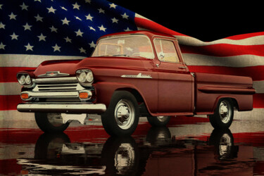 Arte digitale intitolato "Chevrolet Apache wi…" da Jan Keteleer, Opera d'arte originale, Modellazione 3D