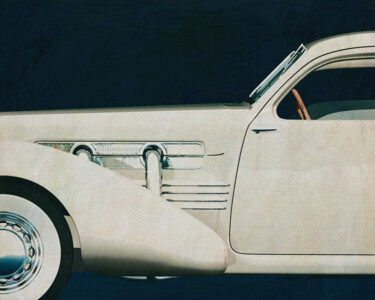 Artes digitais intitulada "Cord 812 Sedan 1936" por Jan Keteleer, Obras de arte originais, Pintura digital