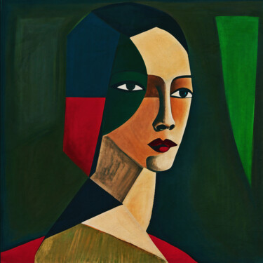 Digital Arts με τίτλο "The Picasso Girl" από Jan Keteleer, Αυθεντικά έργα τέχνης, Ψηφιακή ζωγραφική