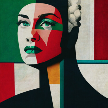 Digitale Kunst mit dem Titel "Portrait of Sandra" von Jan Keteleer, Original-Kunstwerk, Digitale Malerei