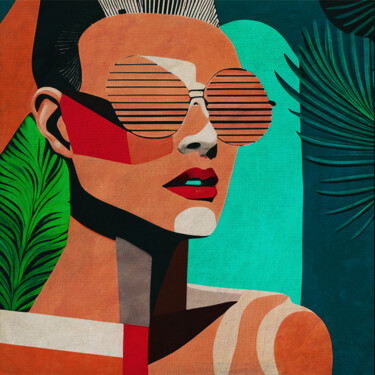 「The blinded woman」というタイトルのデジタルアーツ Jan Keteleerによって, オリジナルのアートワーク, デジタル絵画