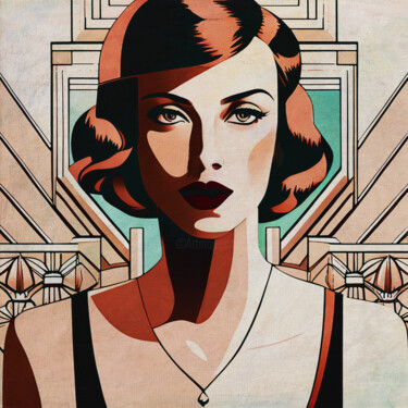 Картина под названием "Portrait of Nadine" - Jan Keteleer, Подлинное произведение искусства, Цифровая живопись