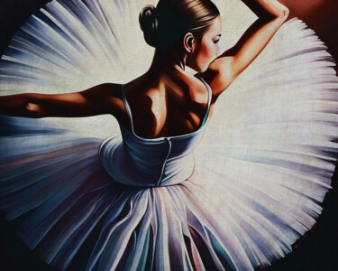 Painting titled "Ballerina seen from…" by Jan Keteleer, Original Artwork, Digital Painting