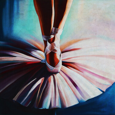 Painting titled "Feet on the tutu" by Jan Keteleer, Original Artwork, Digital Painting
