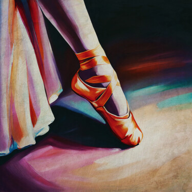 Pittura intitolato "Ballerina foot on t…" da Jan Keteleer, Opera d'arte originale, Pittura digitale