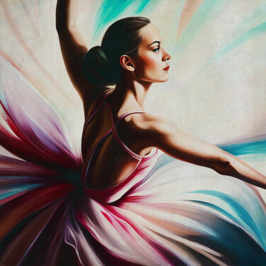 「Ballerina in a pink…」というタイトルの絵画 Jan Keteleerによって, オリジナルのアートワーク, デジタル絵画