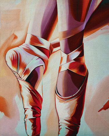Painting titled "Ballerina feet clos…" by Jan Keteleer, Original Artwork, Digital Painting