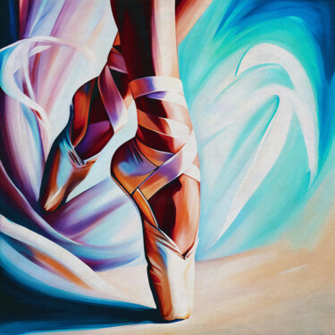 Картина под названием "Ballerina feet clos…" - Jan Keteleer, Подлинное произведение искусства, Цифровая живопись