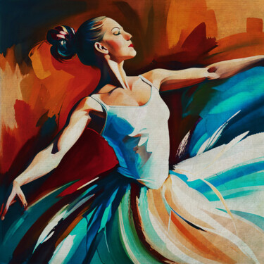Peinture intitulée "Ballet dancer in co…" par Jan Keteleer, Œuvre d'art originale, Peinture numérique