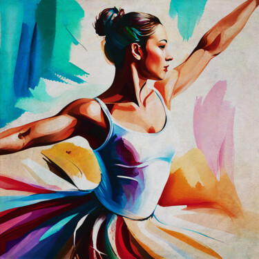 Malerei mit dem Titel "Dancer in a modern…" von Jan Keteleer, Original-Kunstwerk, Digitale Malerei