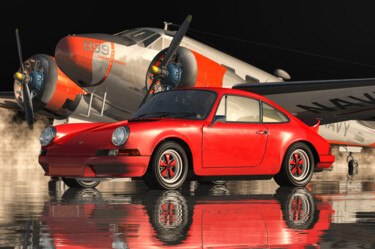 Digitale Kunst mit dem Titel "Porsche 911 Carrera…" von Jan Keteleer, Original-Kunstwerk, 3D Modellierung