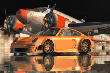 Arte digitale intitolato "Porsche 911GT 3 RS…" da Jan Keteleer, Opera d'arte originale, Pittura digitale
