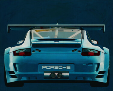 Digital Arts titled "Back of a Porsche G…" by Jan Keteleer, Original Artwork, Digital Painting