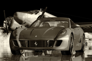 Digital Arts titled "Ferrari 599 GTB Fio…" by Jan Keteleer, Original Artwork, 3D Modeling