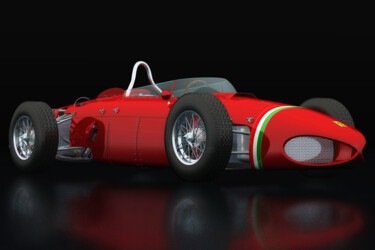 Цифровое искусство под названием "Ferrari 156 Shark N…" - Jan Keteleer, Подлинное произведение искусства, 3D моделирование
