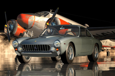 Digital Arts titled "The Ferrari 250 GT…" by Jan Keteleer, Original Artwork, 3D Modeling