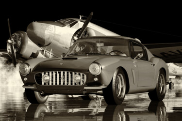Digitale Kunst getiteld "Ferrari 250GT SWB B…" door Jan Keteleer, Origineel Kunstwerk, 3D-modellering