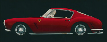 Цифровое искусство под названием "Ferrari 250 GT SWB…" - Jan Keteleer, Подлинное произведение искусства, 3D моделирование