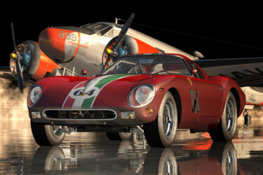 Artes digitais intitulada "Ferrari 250 GTO Fro…" por Jan Keteleer, Obras de arte originais, Modelagem 3D